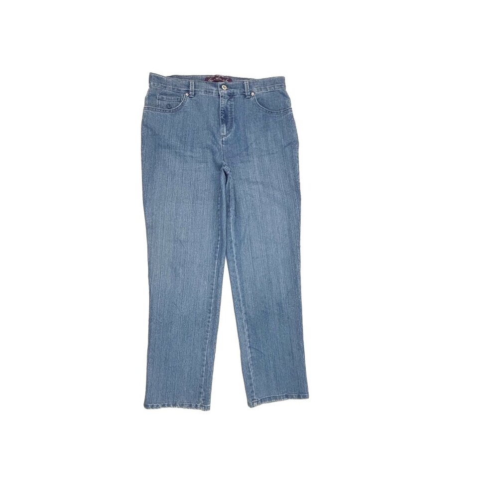 Gloria Vanderbilt Amanda Straight Leg Women's size 12P Medium Blue‎ Denim Jeans